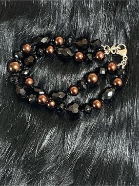 Lustrous Bronze Brown Pearls Bracelet